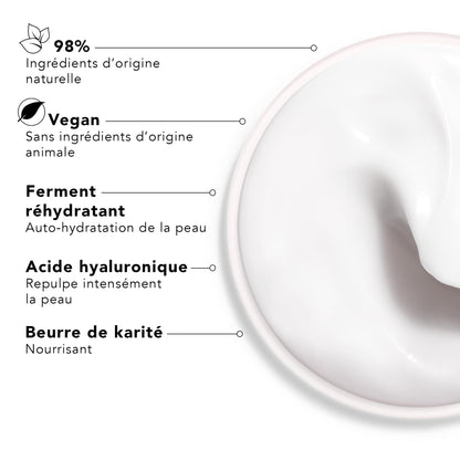 Lierac Hydragenist Moisturizing Cream for Dry Skin - 50ml, Natural Ingredients, Radiant &amp; Hydrated Skin