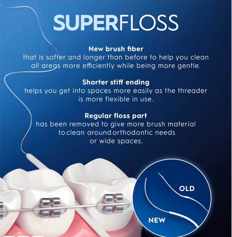 Oral-B Superfloss Dental Floss - Ideal for Braces &amp; Implants