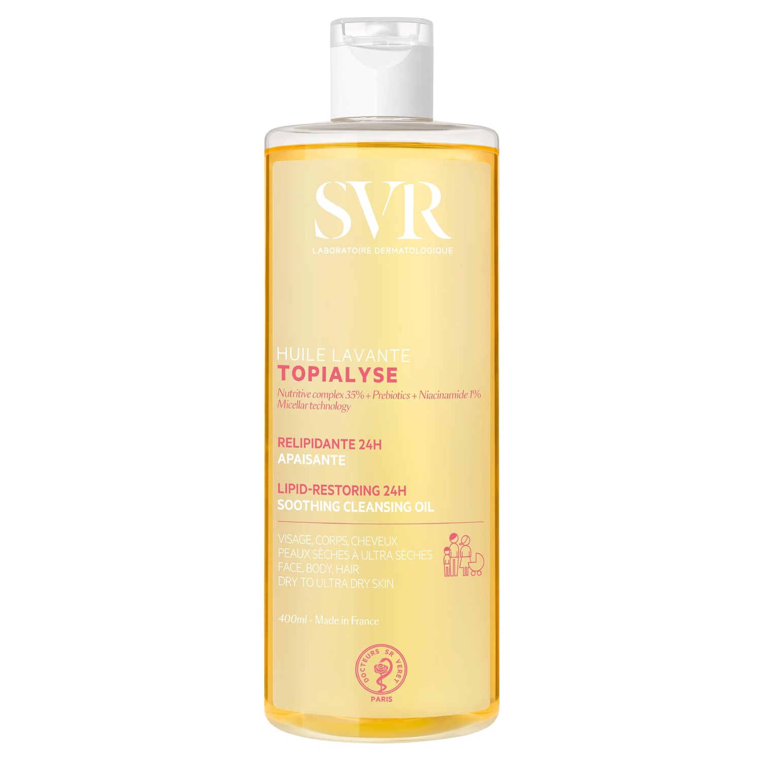 Svr Topialyse Lavender Oil Body Wash 400Ml - Gentle, Moisturizing Body Cleanser for Sensitive Skin