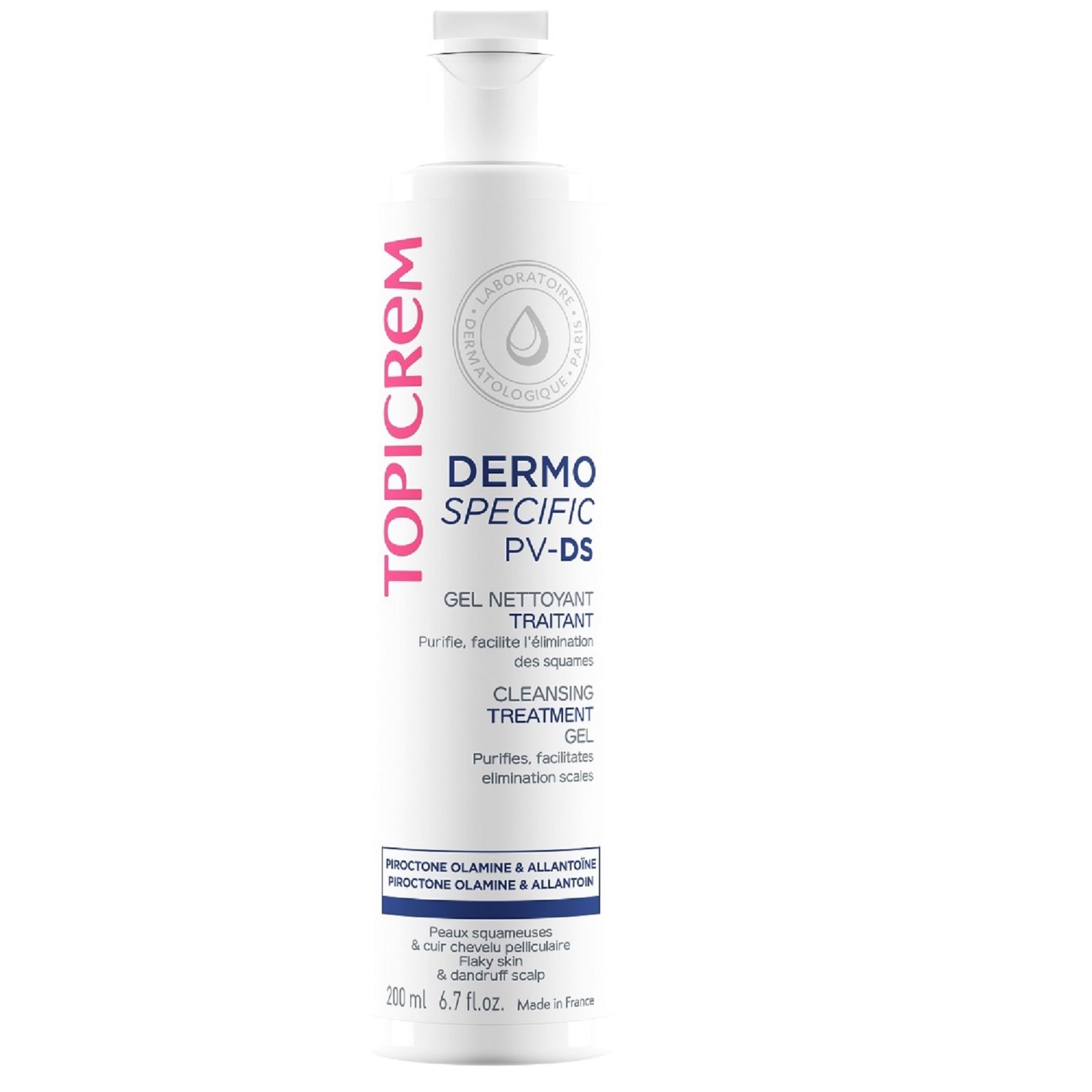 Topicrem PV/DS Cleansing Gel for Body and Hair - Gentle, Soothing, For Sensitive Skin &amp; Scalp - 200ml