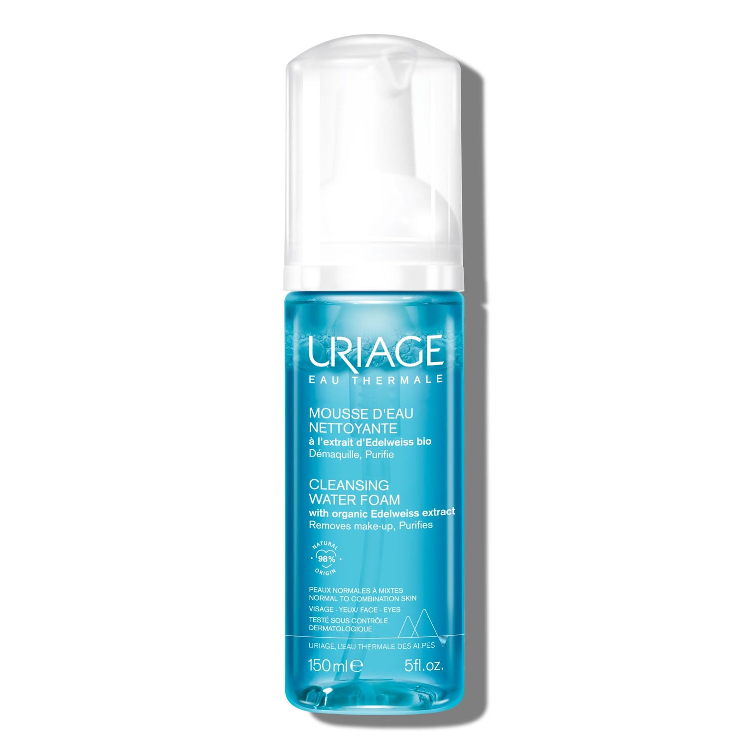 Uriage Gentle Facial Cleansing Foam &amp; Makeup Remover - Suitable for Normal &amp; Combination Skin Types