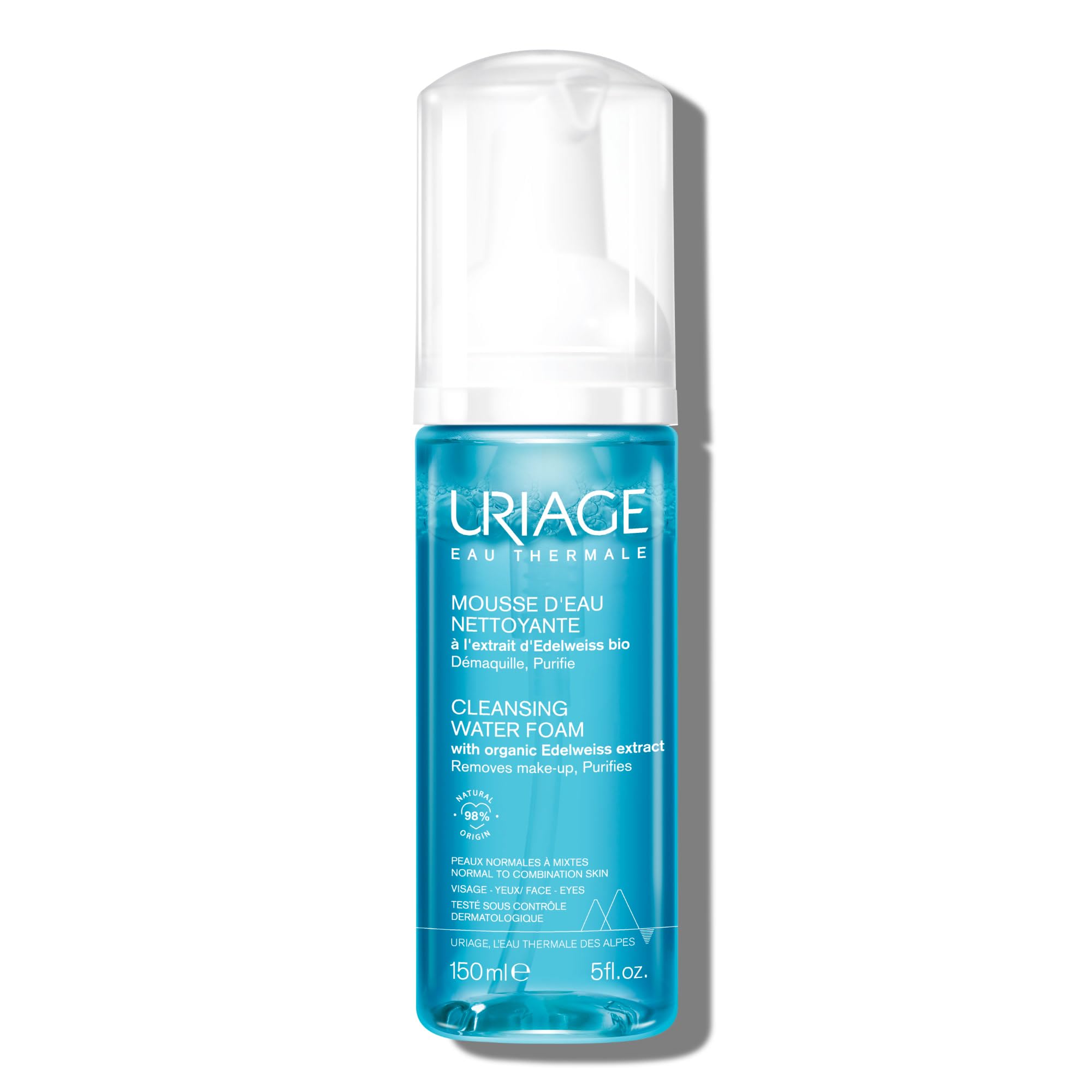 Uriage Gentle Facial Cleansing Foam &amp; Makeup Remover - Suitable for Normal &amp; Combination Skin Types