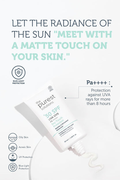 The Purest Solutions Matte Finish Sunscreen for Oily Skin 50 Spf Dry-touch Protection