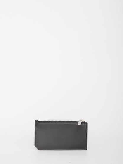 SAINT LAURENT Mini Monogram Zip Credit Card Holder