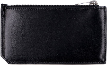 SAINT LAURENT Mini Monogram Zip Credit Card Holder