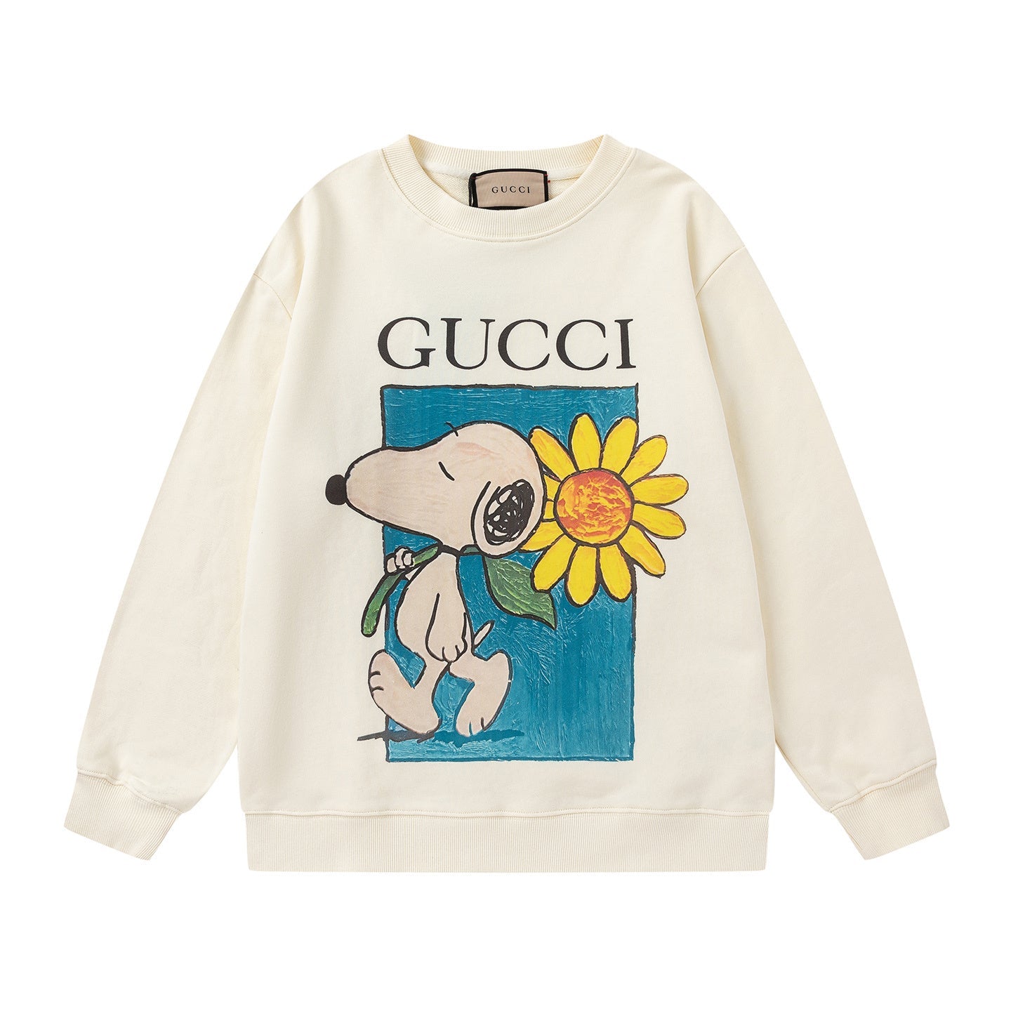 GUCCI Beige Cotton Jersey Sweatshirt New &amp; Authentic