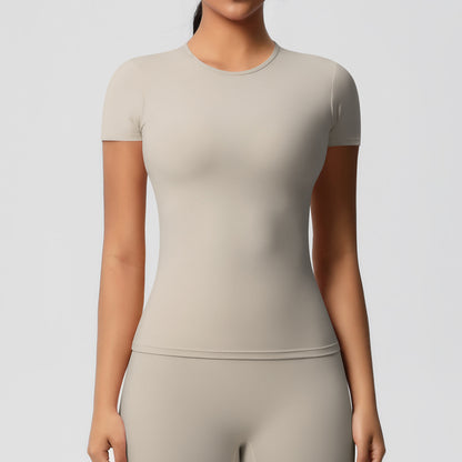 Sanded Tight-Fit Short Sleeve T-Shirt