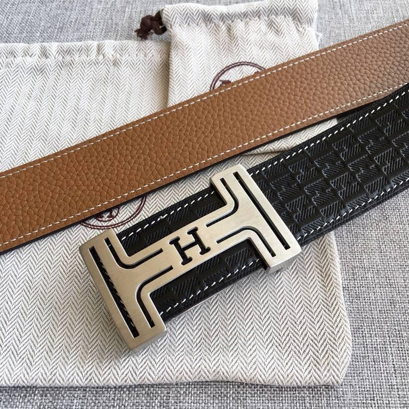 Hermes Men Silver Buckle Belt &