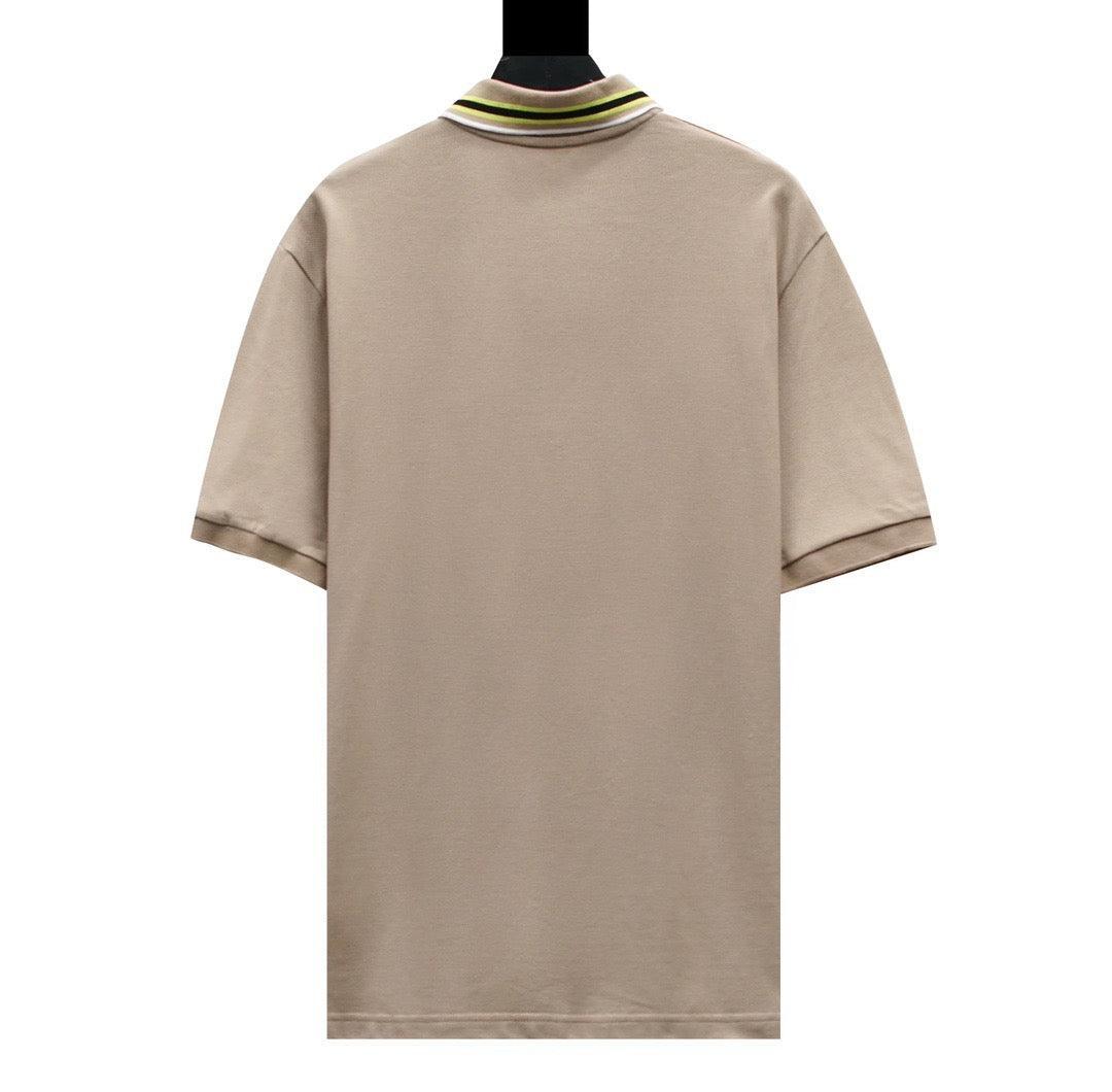 Gucci Light Brown T-shirt with a collar