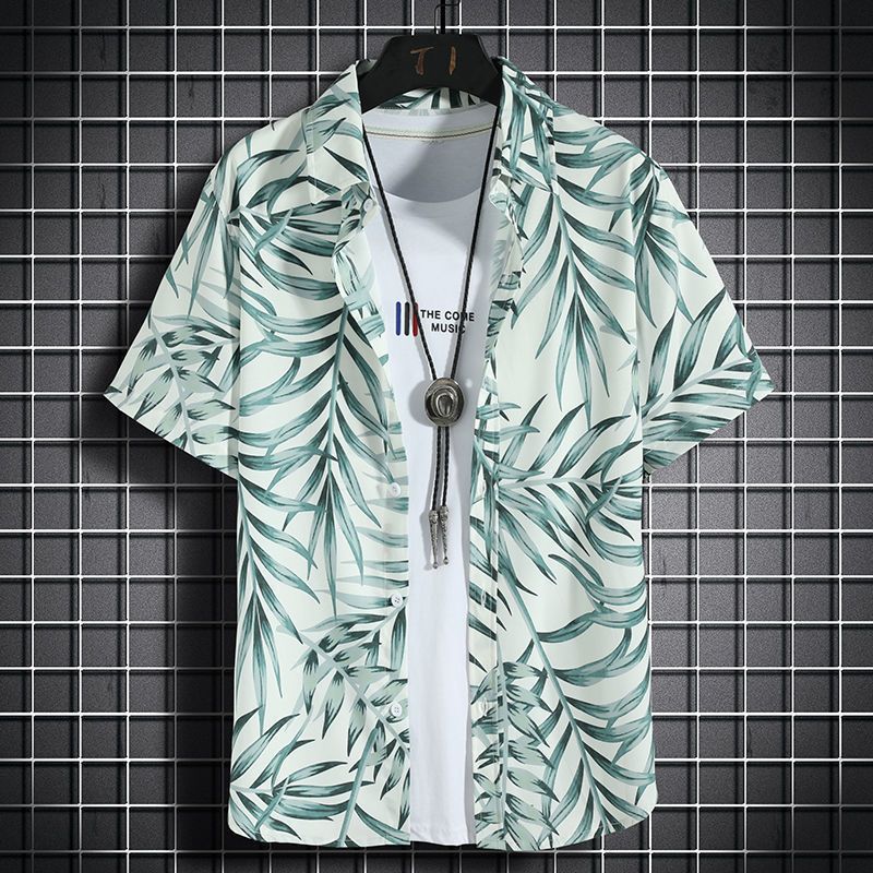 Mens Quick Dry Floral Shirt and Shorts Set