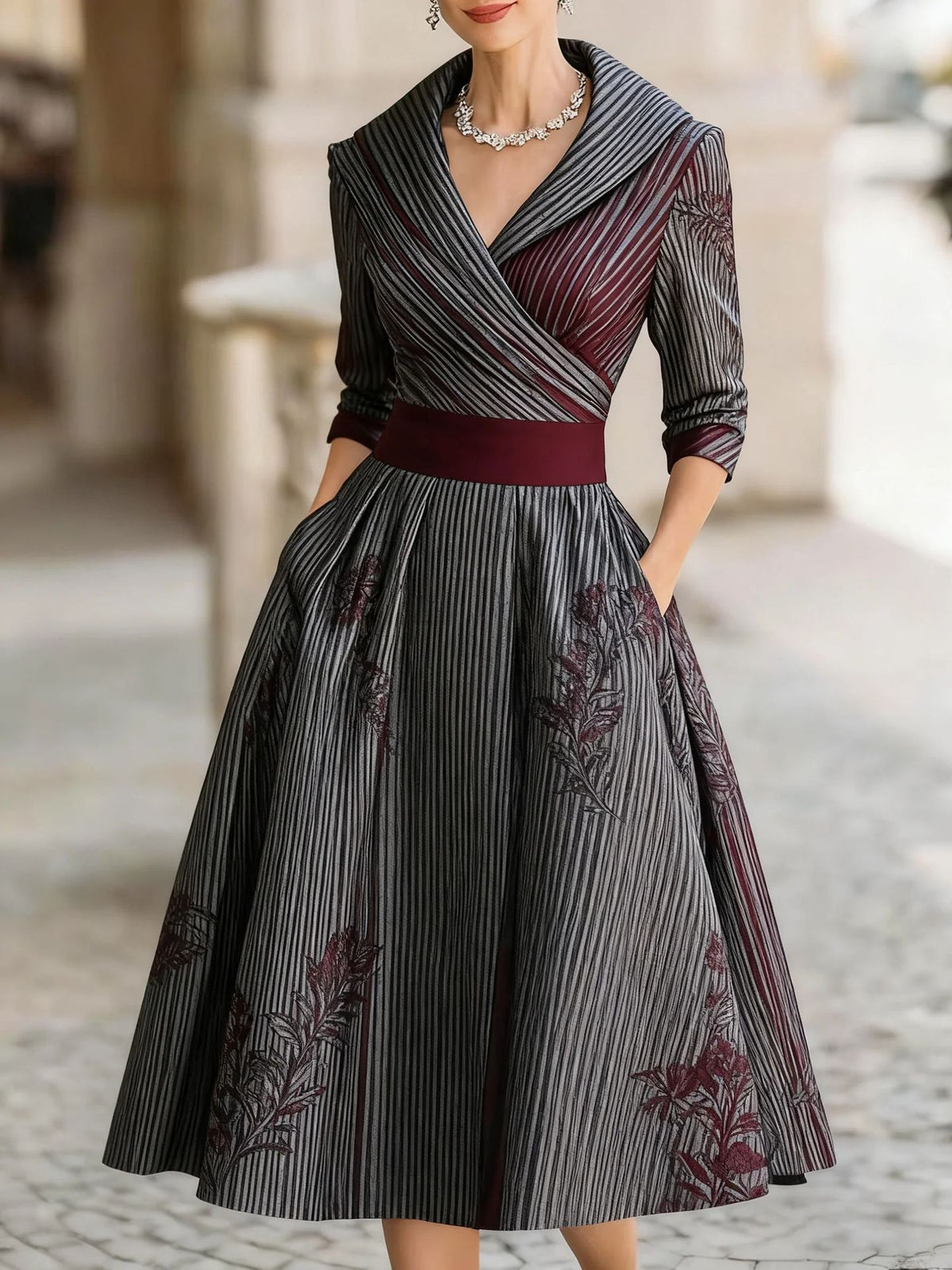 Womens Cardigan Style Linen Dress
