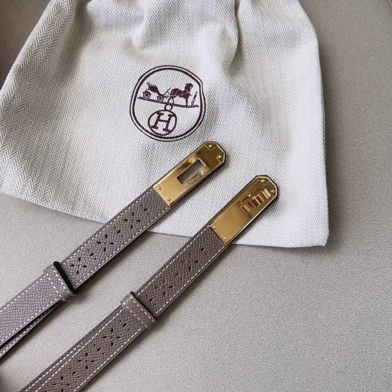 Hermes Men Gold Buckle Belt &