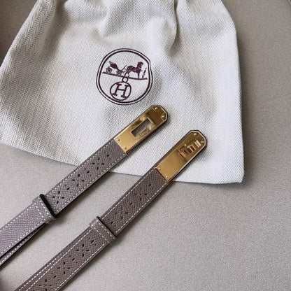 Hermes Men Gold Buckle Belt &