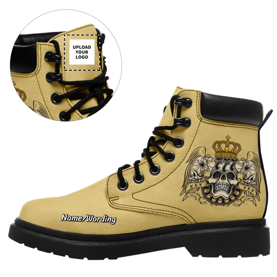 Personalized?Spooky?Boots,?Custom?Skull Boots ,Halloween?Gift,1921-23020128