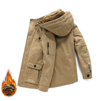 Fleece Lined Quilted Cotton Jacket