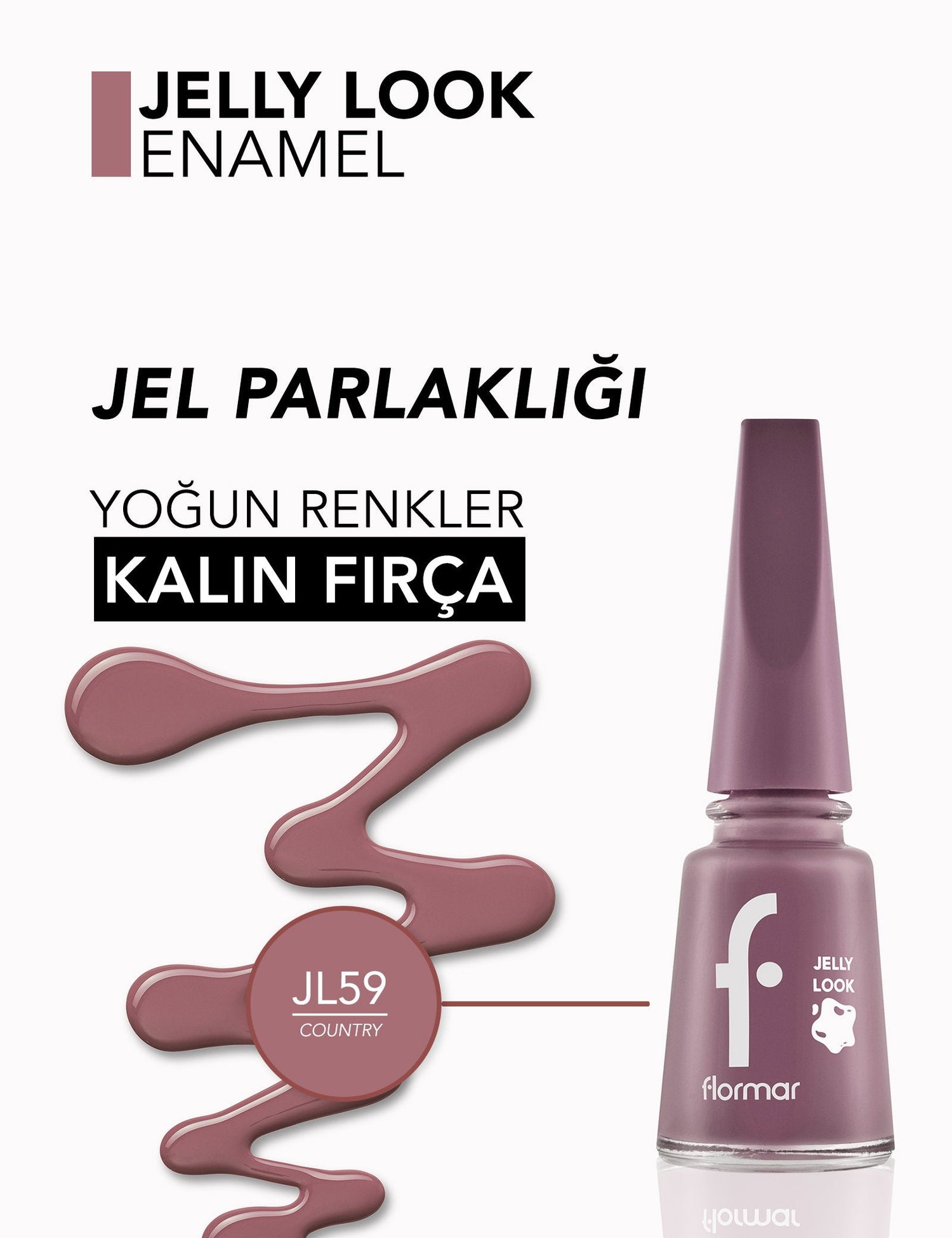Flormar Jelly Look Nail Enamel High-Shine Gel Polish 11ml