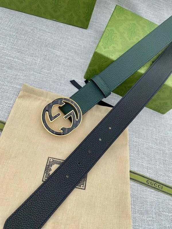 GUCCI Embellished coated-canvas and leather belt &