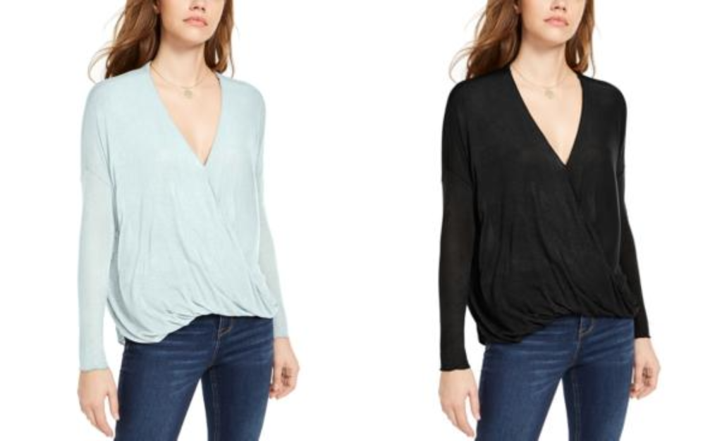 Polly &amp; Esther Juniors Surplice-Neck Top