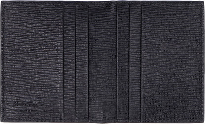 Ferragamo Leather Card Holder with Gancini Hook - 8cm x 10cm