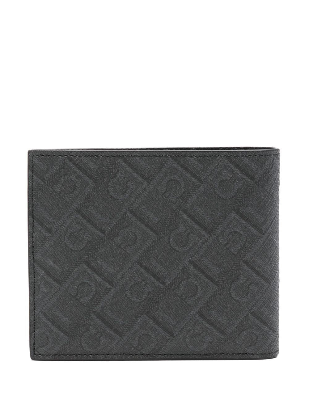 Ferragamo Monogram-Pattern Mini Bi-Fold Wallet