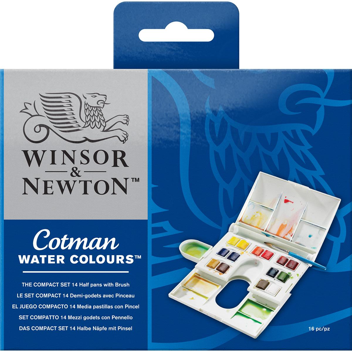 WINSOR&amp;NEWTON COTMAN WATERCOLOUR 16 PC BLUE