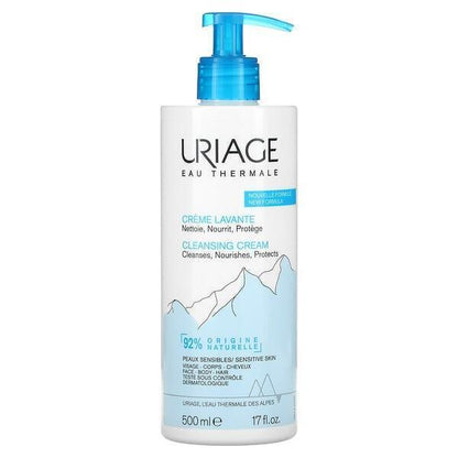 Uriage Gentle Cleansing Cream with Thermal Spring Water &amp; Nourishing Milk - 16.91 fl oz, Paraben-Free &amp; Moisturizing