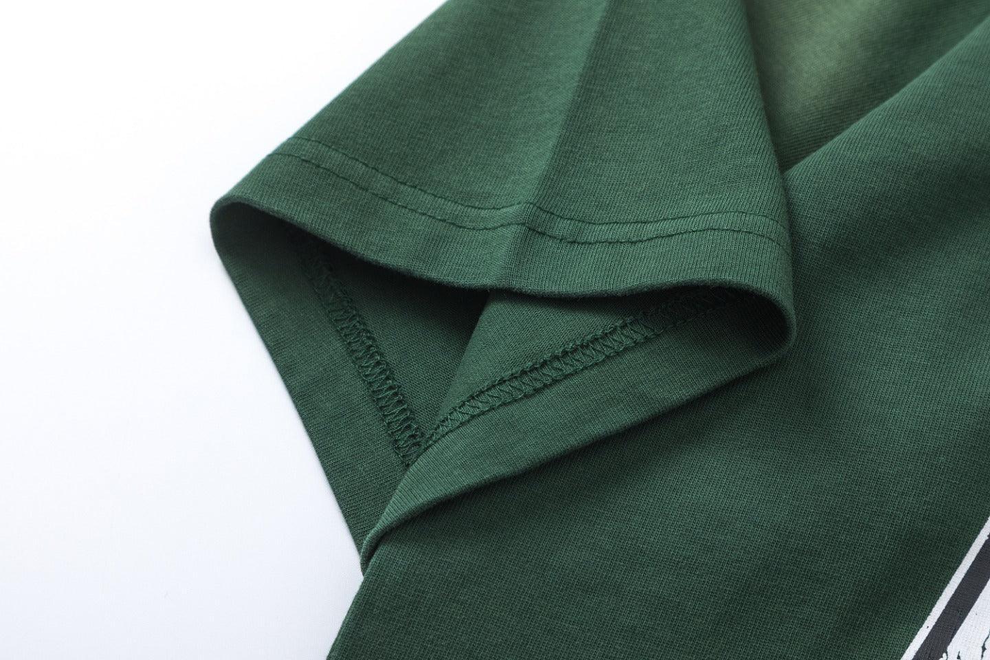 Amiri Lion Green T-Shirt Without Collar