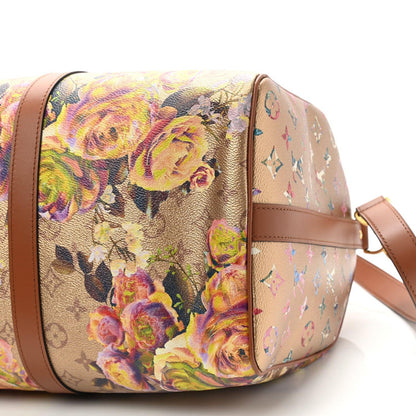 Louis Vuitton Metallic Monogram LV Garden Keepall Bandouliere 45 Gold
