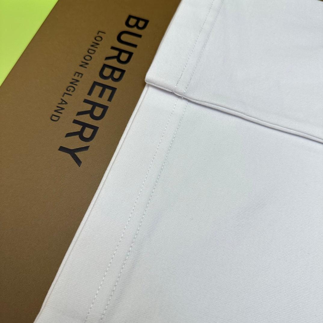 Burberry White T-Shirt Without Collar