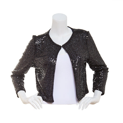 R&amp;M Richards 3/4 Sleeve Sequin Embellished Bolero,Size Small