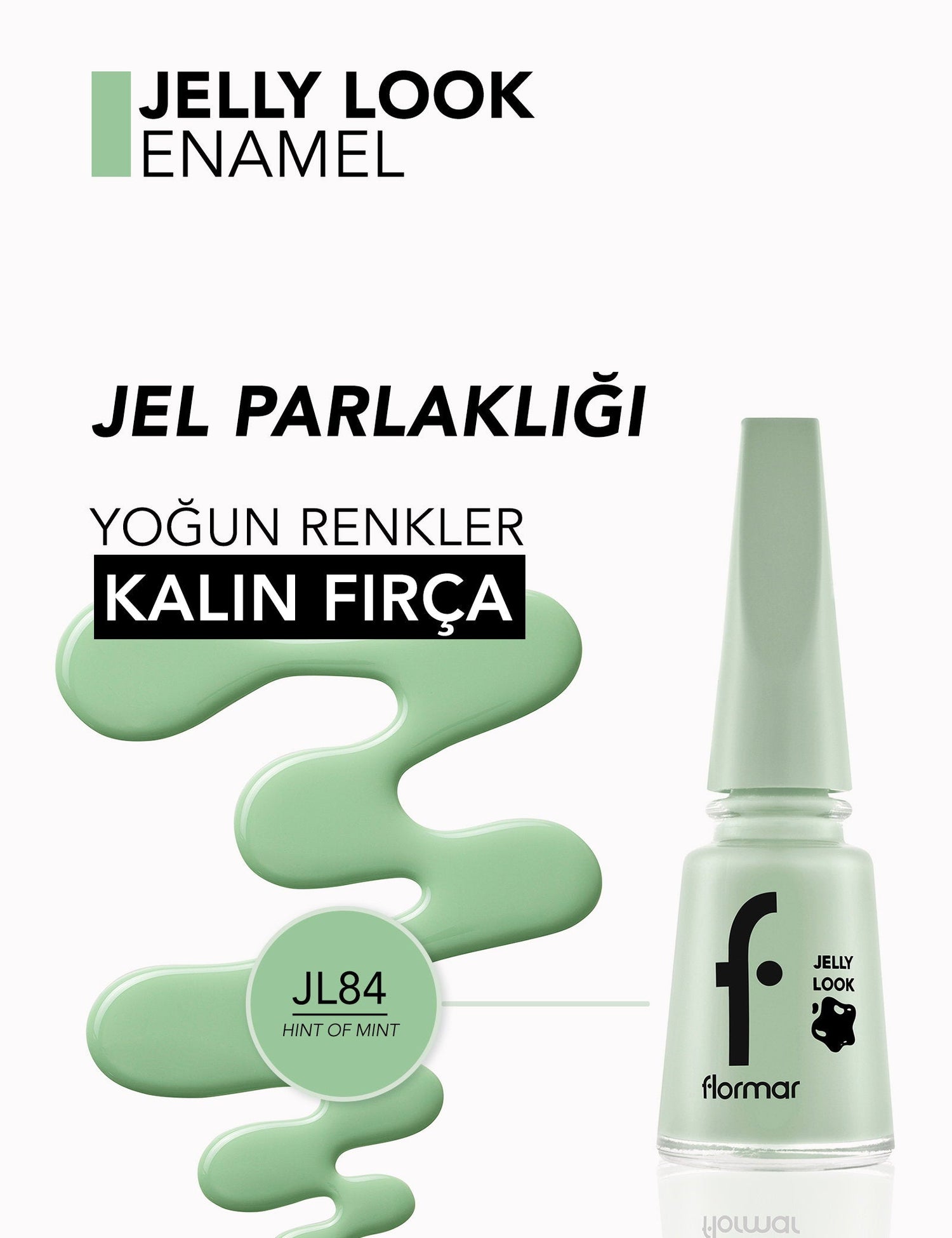 Flormar Jelly Look Nail Enamel High-Shine Gel Polish 11ml