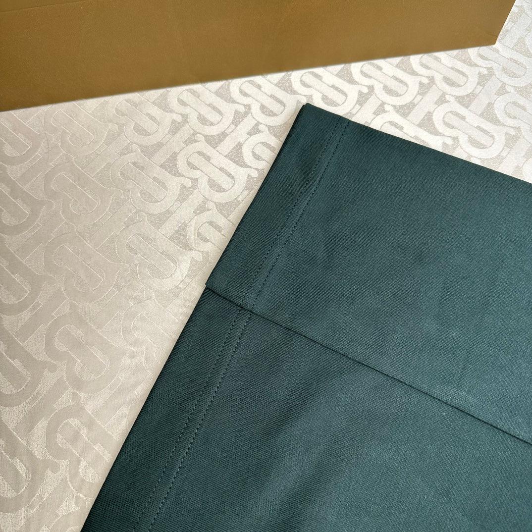 Burberry Green T-Shirt Without Collar