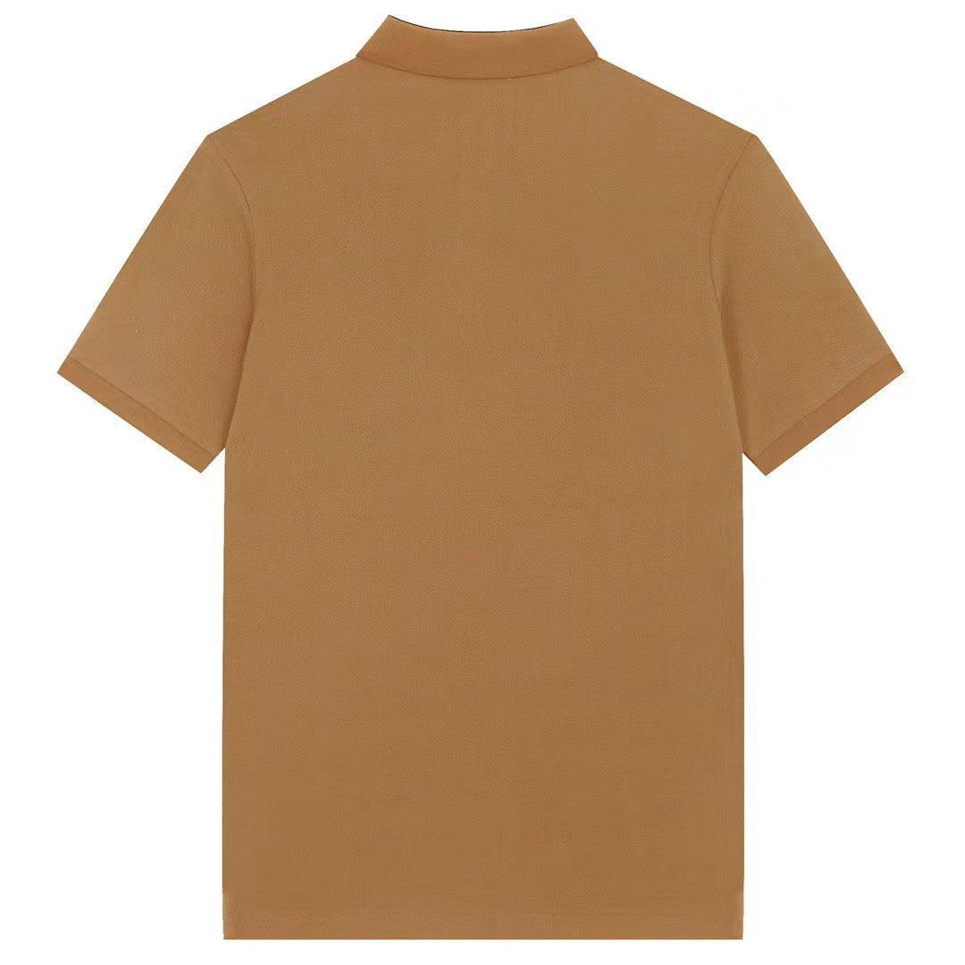 Burberry Brown T-Shirt With Collar