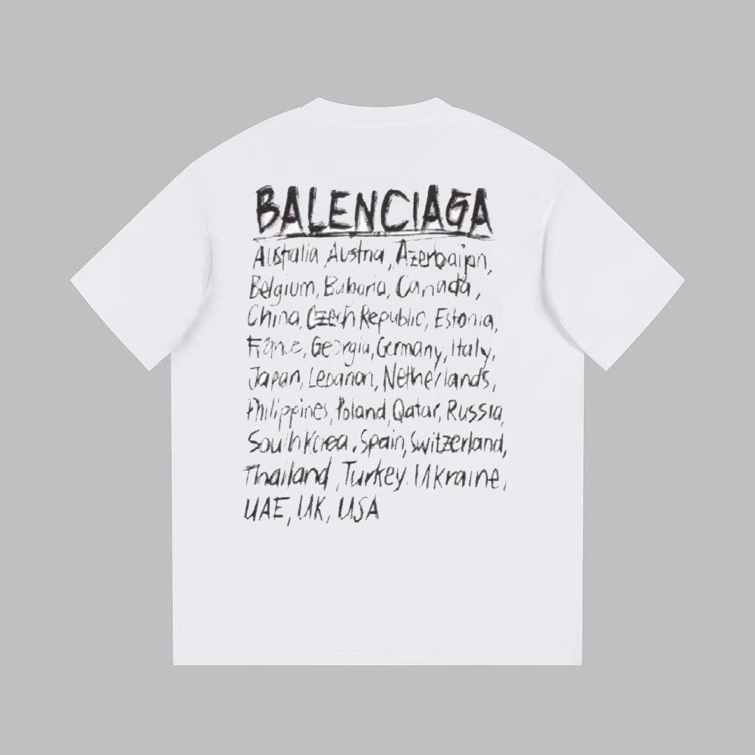 Balenciaga White T-Shirt Without Collar