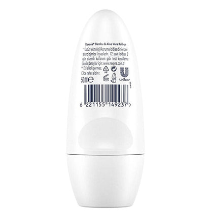 Rexona Bamboo &amp; Aloe Vera Roll On Deodorant 50ml - 72 Hour Protection | Women&
