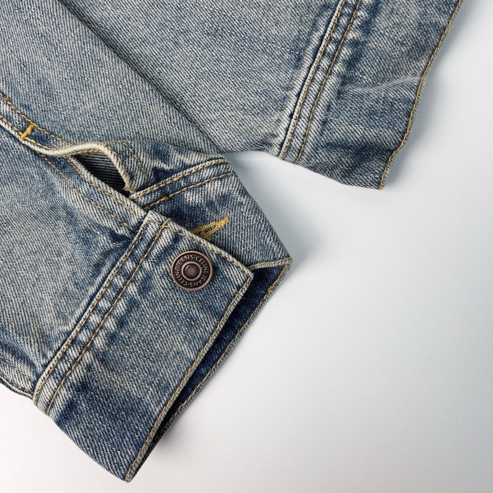 CELINE Washed Grey Denim Jacket – Casual Single-Breasted