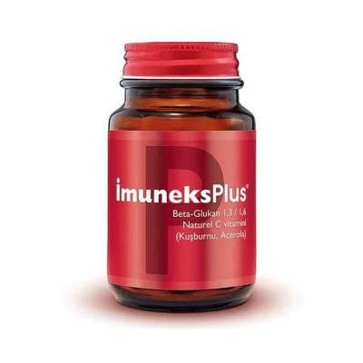 İmuneks Plus - Immune Support Supplement with Beta Glucan &amp; Acerola Cherry - 30 Capsules