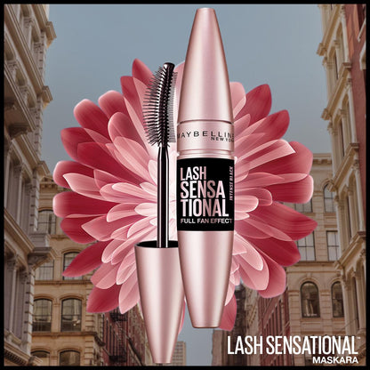 Maybelline New York Lash Sensational Mascara - Intense Black, Volumizing &amp; Lengthening with Rosehip Oil