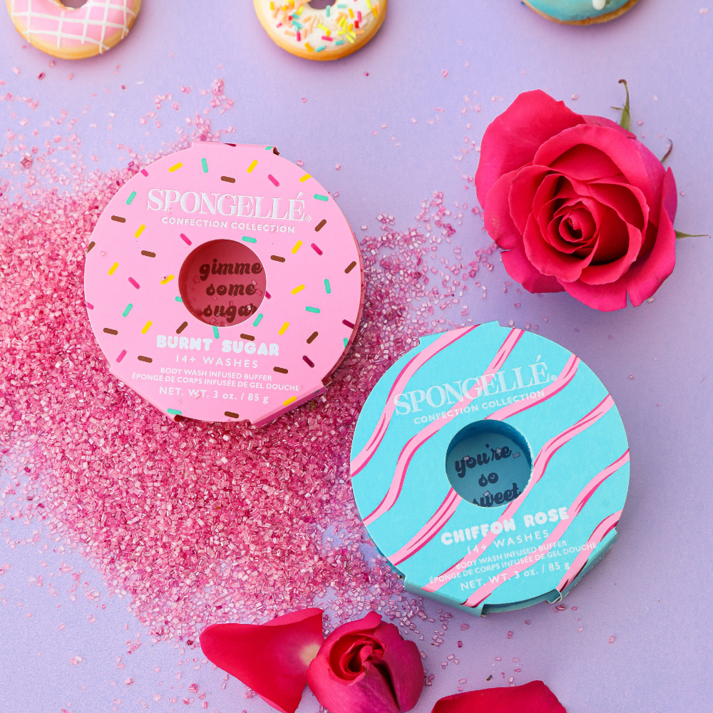 Burnt Sugar &amp; Chiffon Rose Body Buffer Set