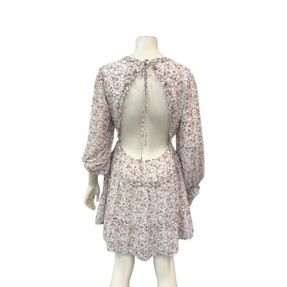 Lulus Womens V-Neck Floral Backless Dress, Large