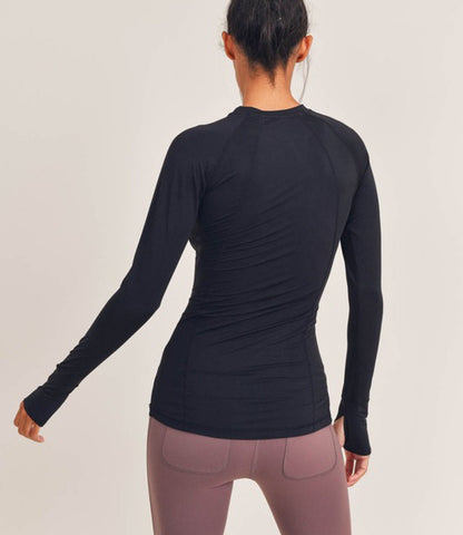 Cool Touch Raglan w/ Mesh Sleeve - Black