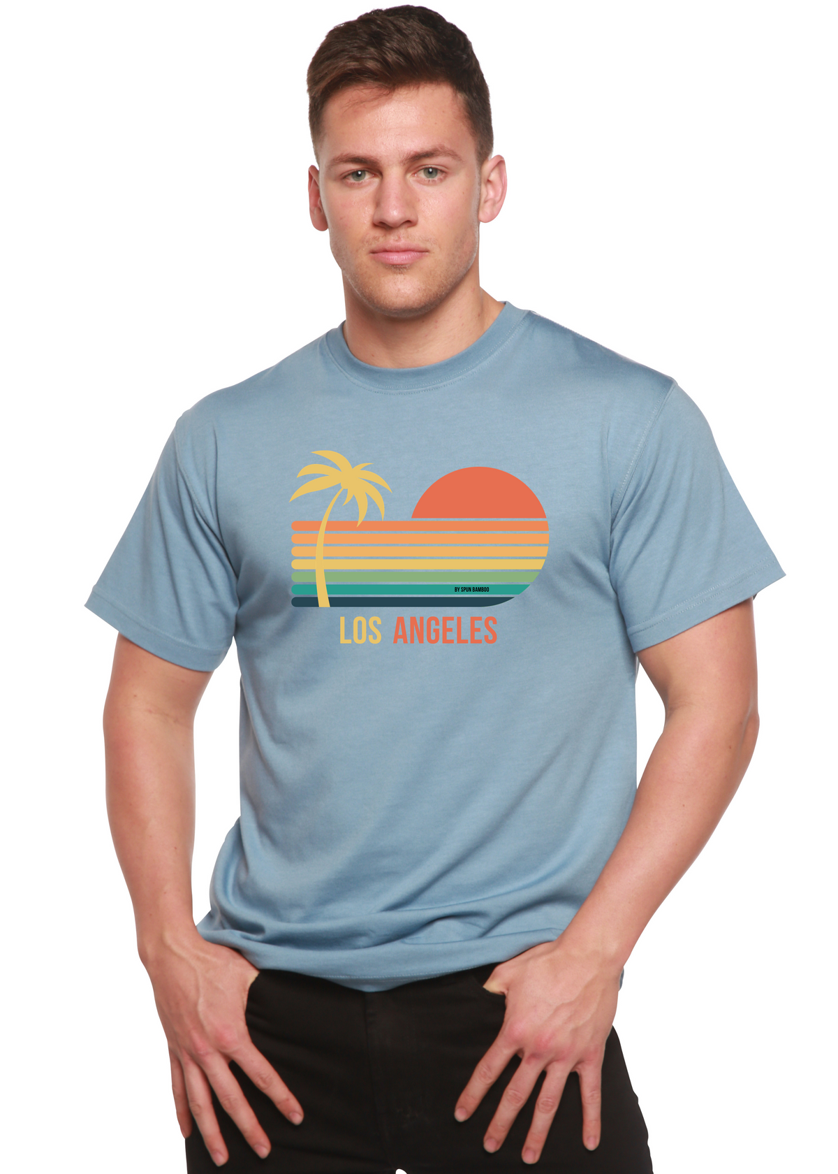 Los Angeles Unisex Bamboo Viscose/Organic Cotton Short Sleeve Graphic T-Shirt