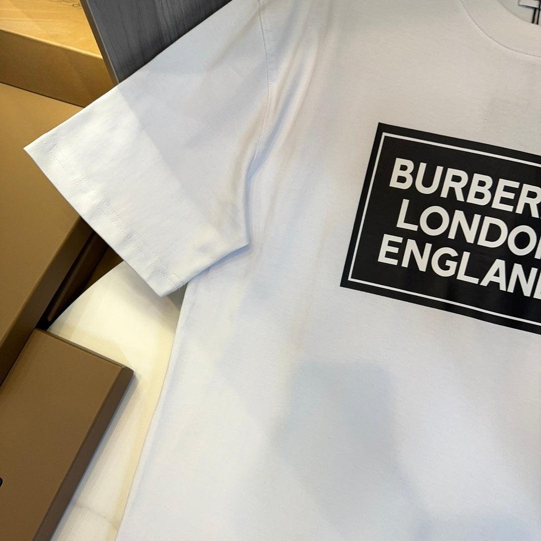 Burberry White T-Shirt Without Collar