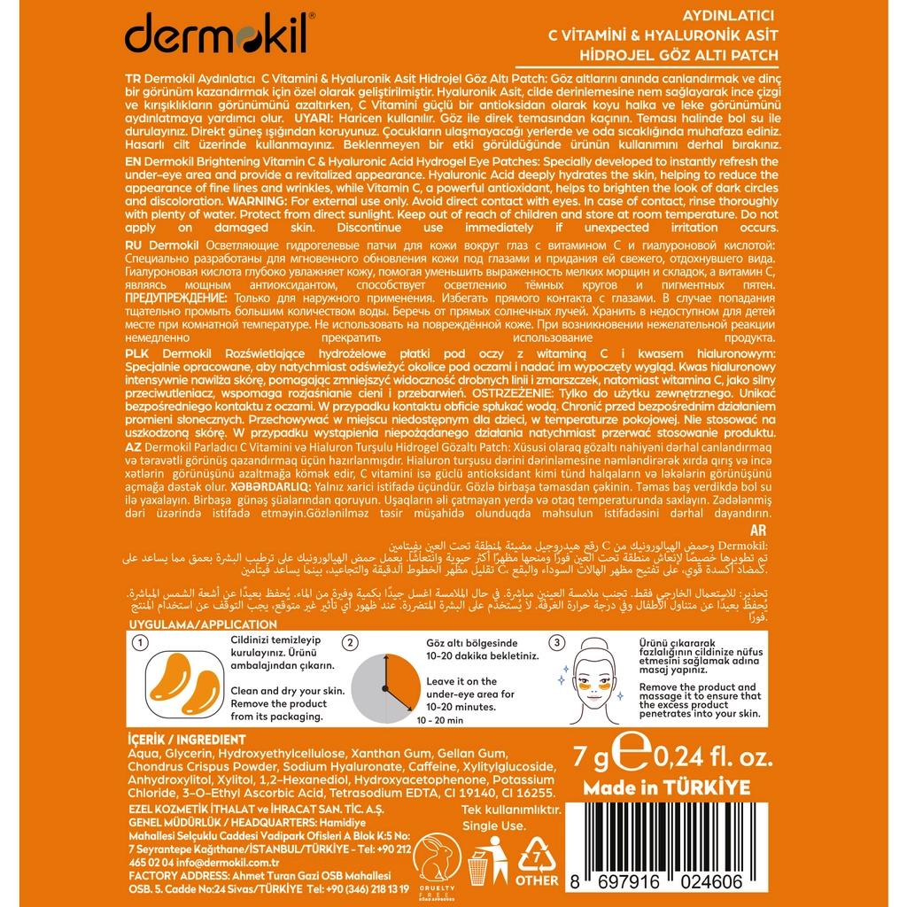 Dermokil Vitamin C &amp; Hyaluronic Acid Brightening Eye Mask 7g