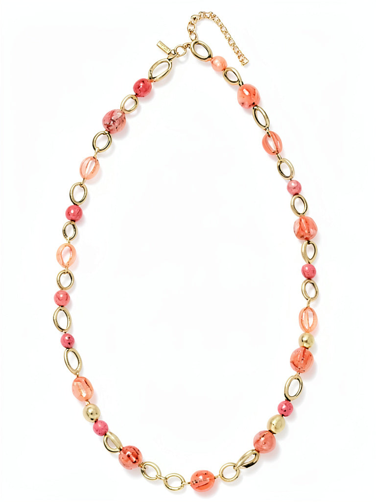 Inc Gold-Tone Stone &amp; Bead Strand Necklace, 35-1/2+ 3 Extender