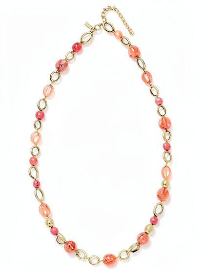Inc Gold-Tone Stone &amp; Bead Strand Necklace, 35-1/2+ 3 Extender