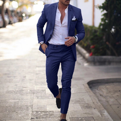 Digital Print Slim Fit Suit Set