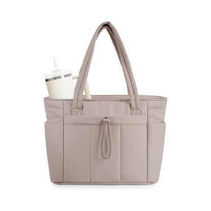 Quilted Tote Bag with Laptop Compartment