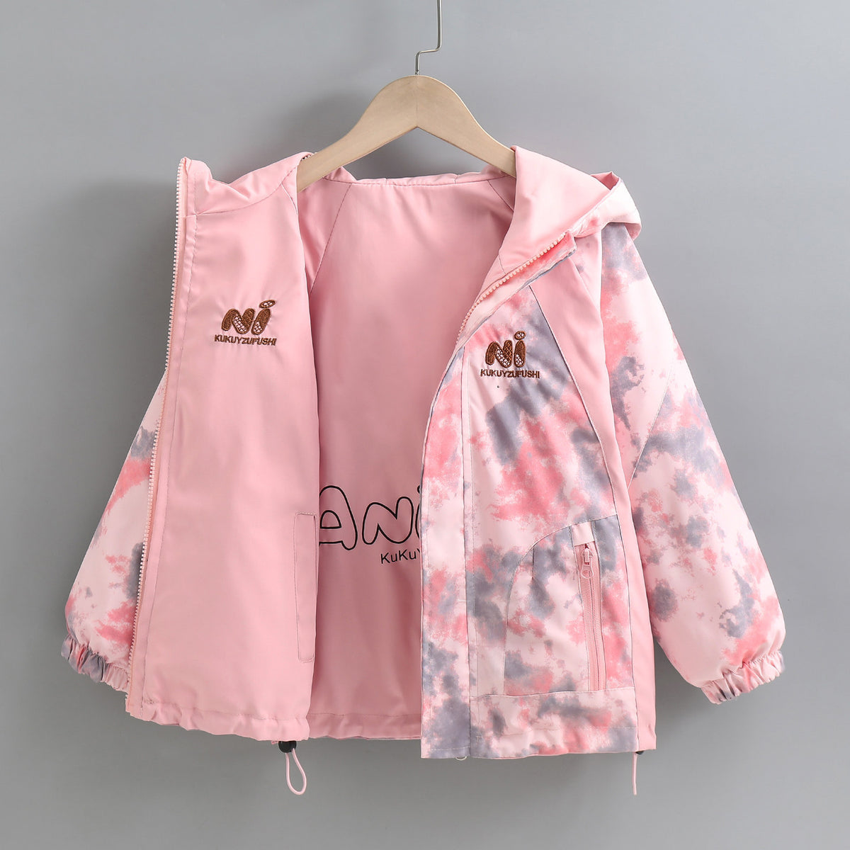 Reversible Fleece Lined Childrens Hooded Jacket