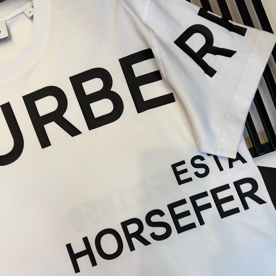 Burberry White T-Shirt Without Collar